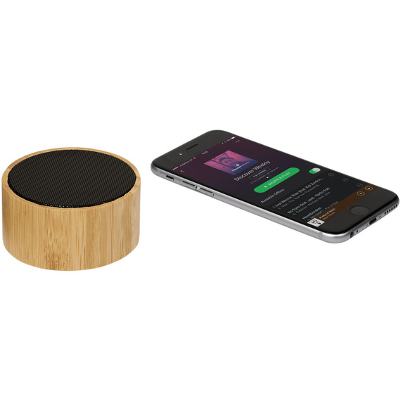 Haut-parleur publicitaire Bluetooth® en bambou Cosmos