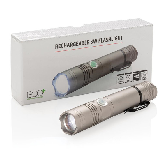 Lampe torche publicitaire 3W rechargeable