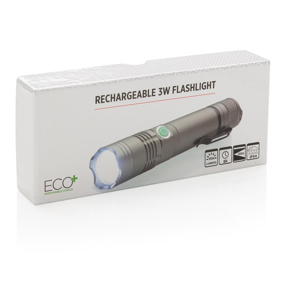 Lampe torche publicitaire 3W rechargeable