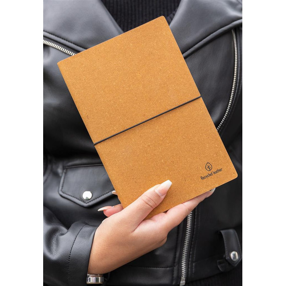 Carnet de notes publicitaire A5 en cuir recyclé