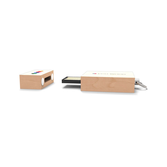 Clé USB publicitaire écologique personnalisée express Eco Wood