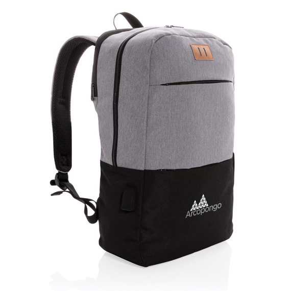 Sac à dos ordinateur 15 6" avec USB et anti RFID publicitaire