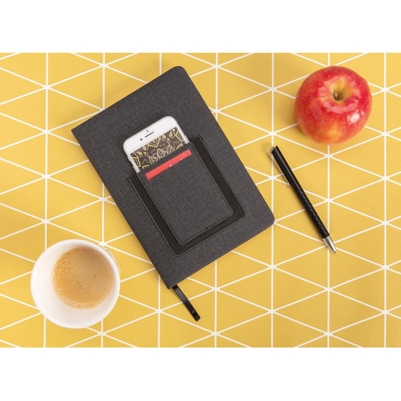 Carnet de notes A5 avec pochette téléphone publicitaire