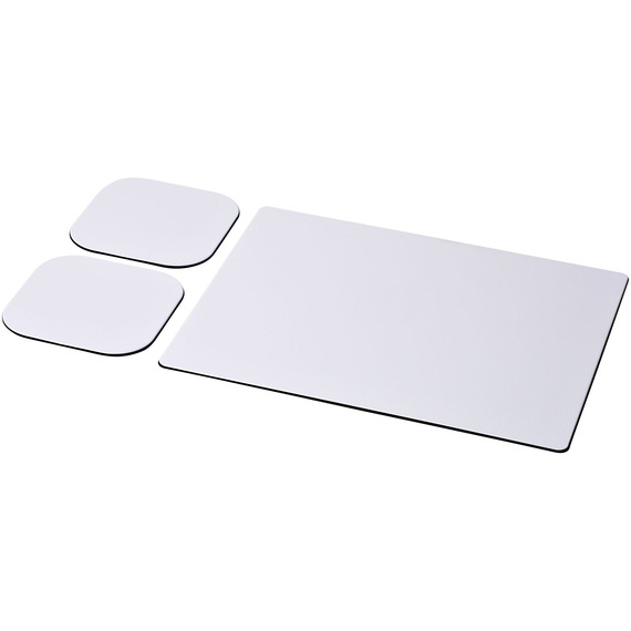 Ensemble de tapis de souris et de dessous de verre Brite-Mat® 3 publicitaire