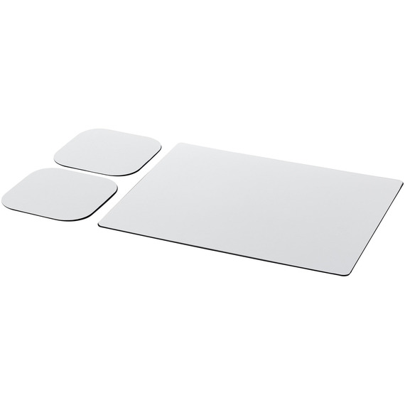 Ensemble de tapis de souris et de dessous de verre Brite-Mat® 3 publicitaire