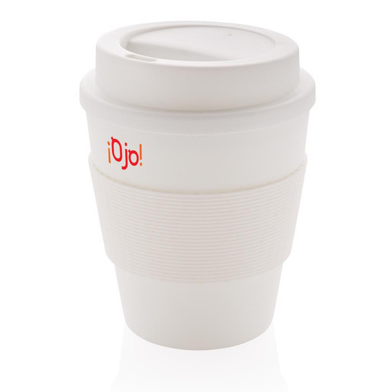 Mug en PP recyclable avec couvercle à vis 350ml publicitaire