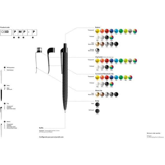 Stylo prodir Suisse personnalisable QS03