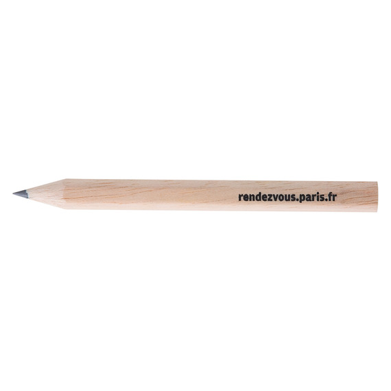 Crayon de papier personnalisable en bois sans vernis 8.7 cm