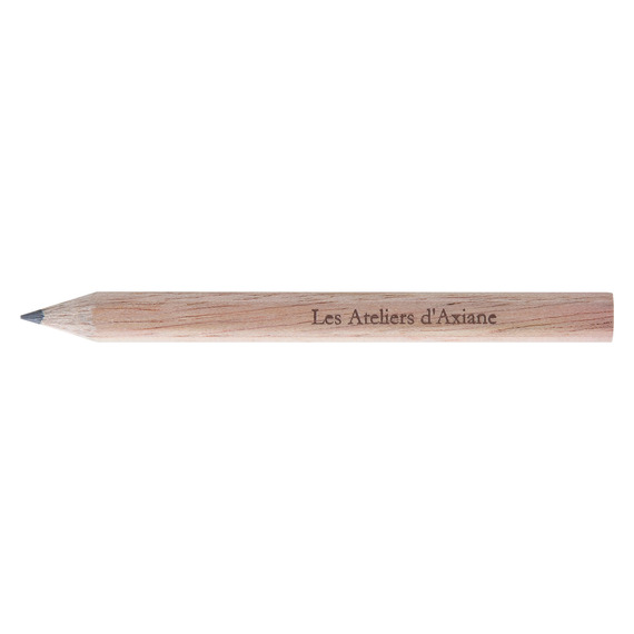 Crayon de papier personnalisable en bois sans vernis 8.7 cm