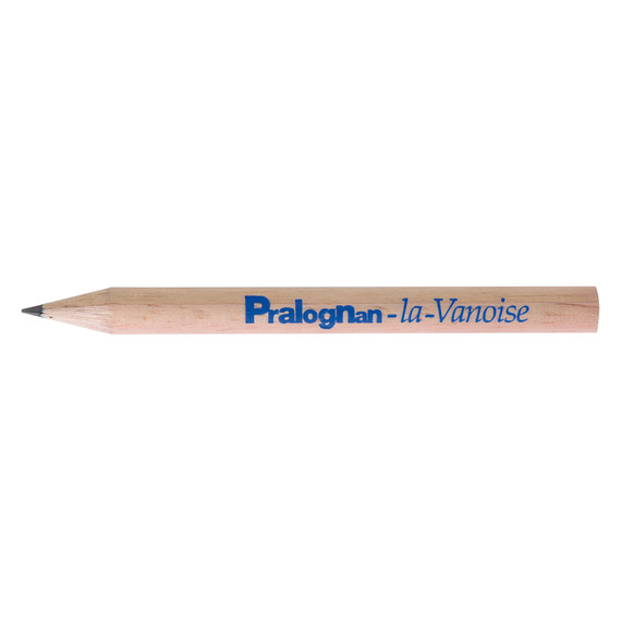 Crayon publicitaire en bois rond sans vernis 8.7 cm