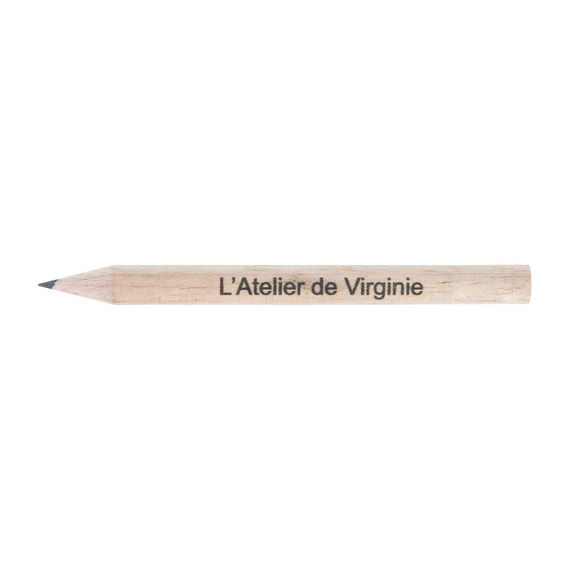 Crayon publicitaire en bois rond sans vernis 8.7 cm