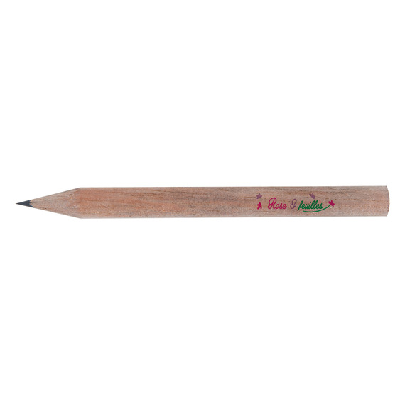 Crayon publicitaire en bois rond sans vernis 8.7 cm