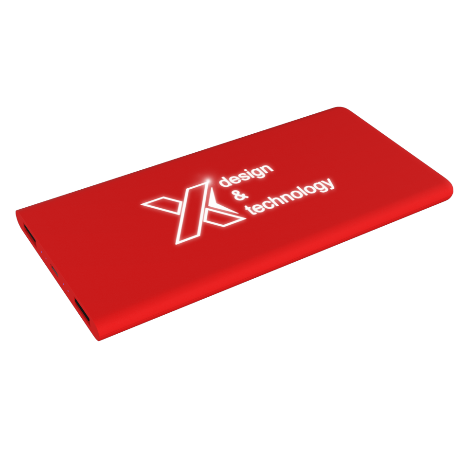 Powerbank publicitaire logo lumineux SCX Design Slim