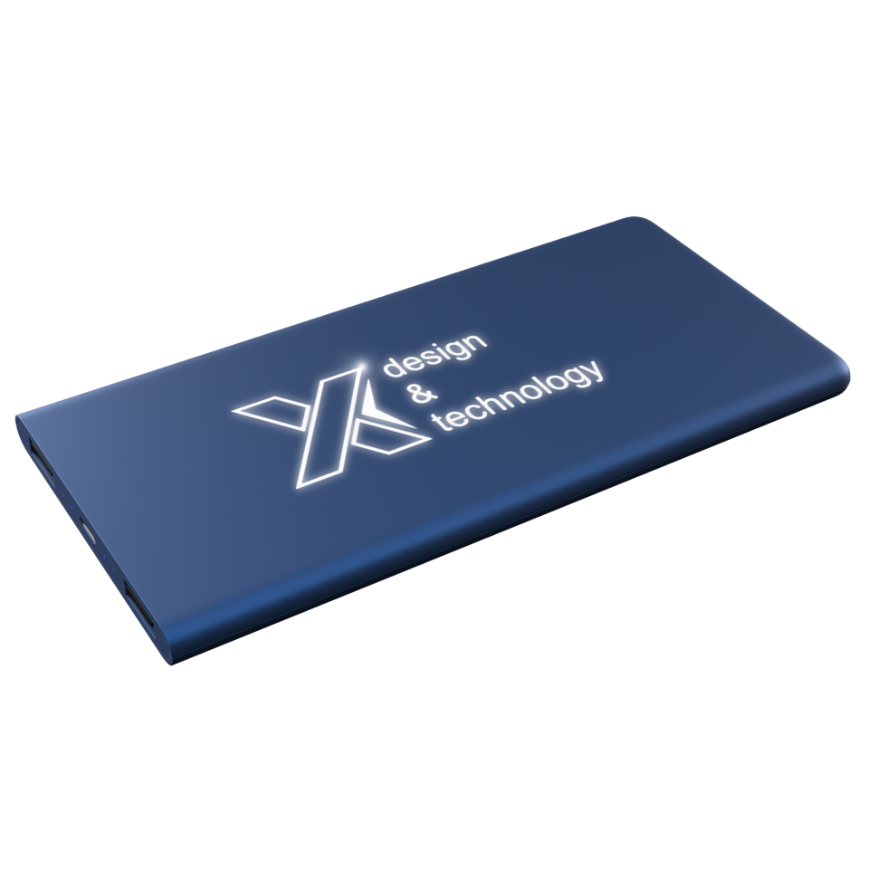 Powerbank publicitaire logo lumineux SCX Design Slim