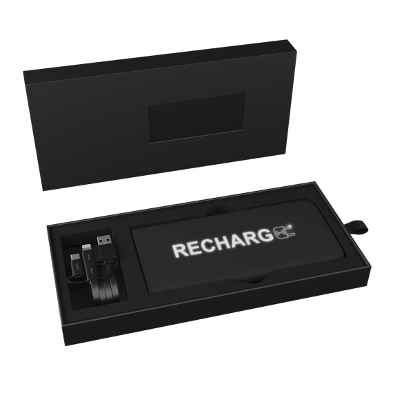 Powerbank publicitaire logo lumineux SCX Design Slim