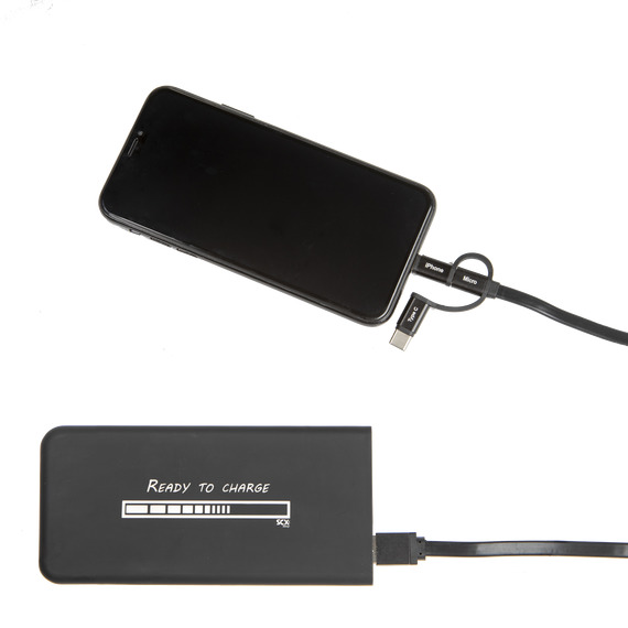 Powerbank publicitaire logo lumineux 5000 mAh SCX Design Slim Wireless