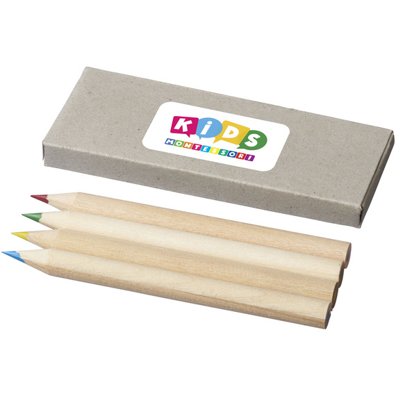 Set publicitaire de 4 crayons de couleur Express