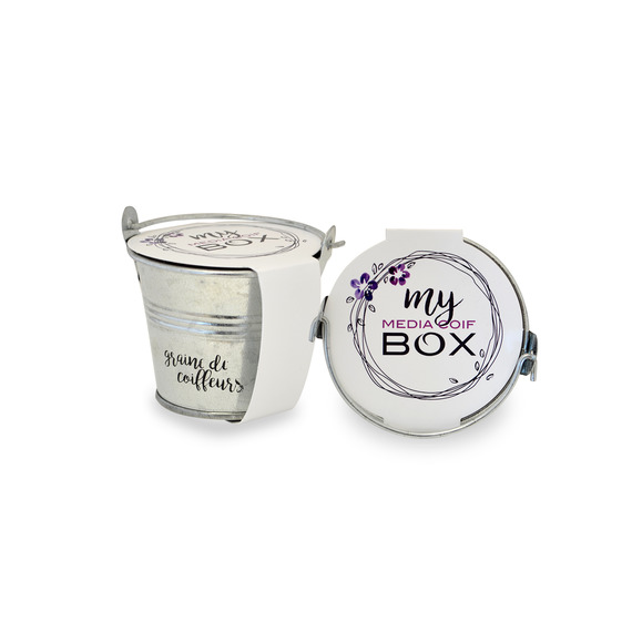 Kit publicitaire de semis - mini pot zinc 6 cm