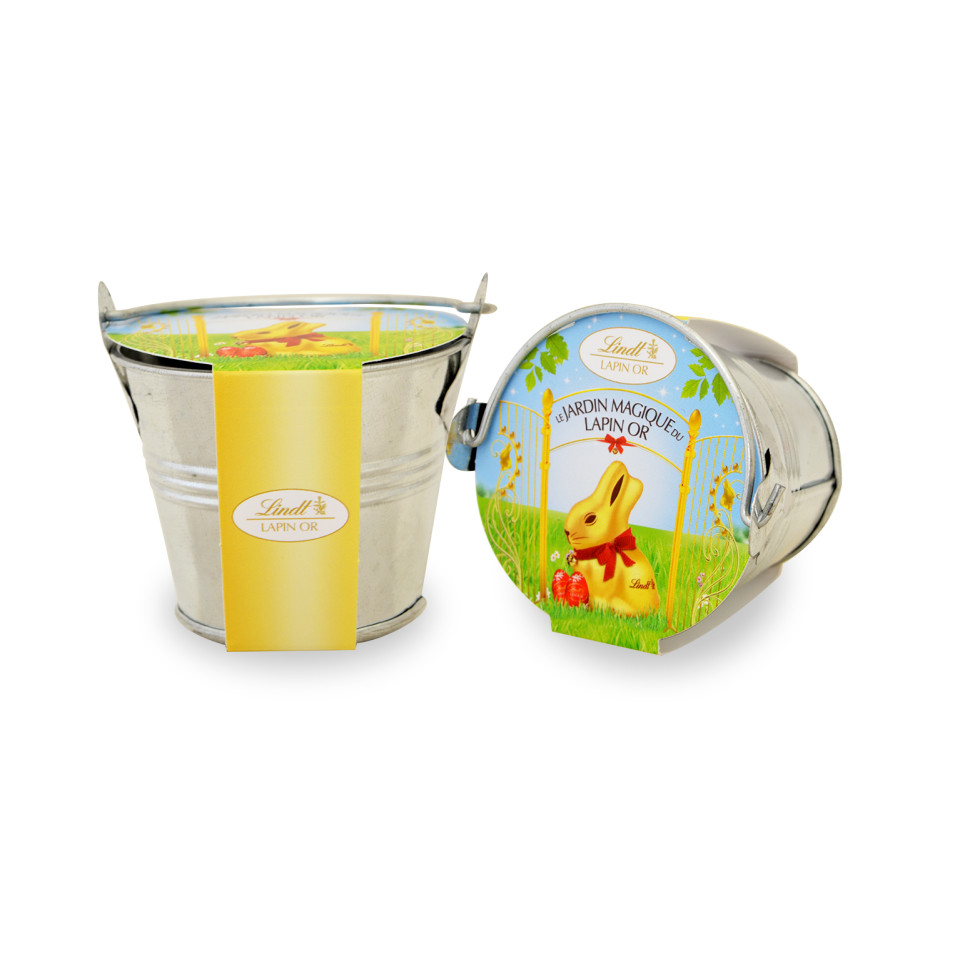 Kit publicitaire de semis - mini pot zinc 8 cm