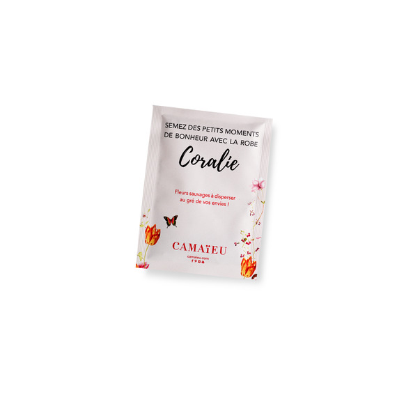 Sachet publicitaire de graines 82x110 mm 1 coul