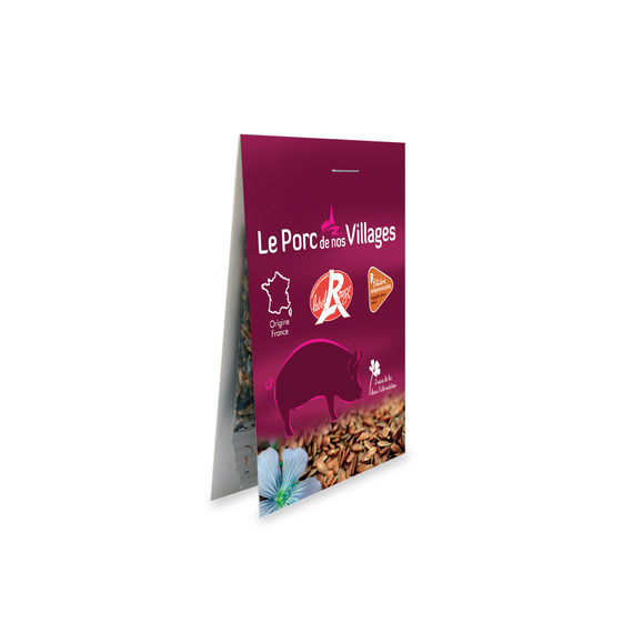 Sachet publicitaire cavalier allongé fleurs  70x105 mm