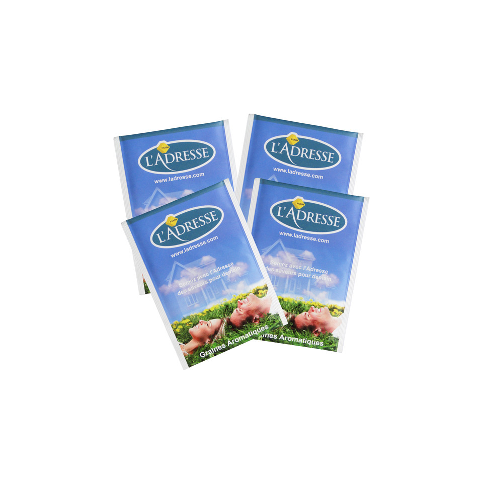 Sachet publicitaire de graines 82x110 mm 1 coul