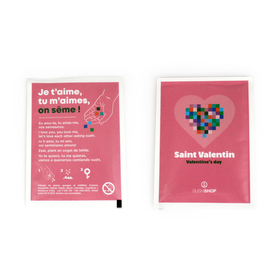 Sachet publicitaire de graines 82x110 mm 1 coul