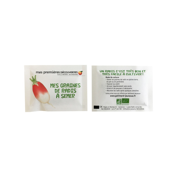 Sachet publicitaire de graines 82x110 mm 1 coul