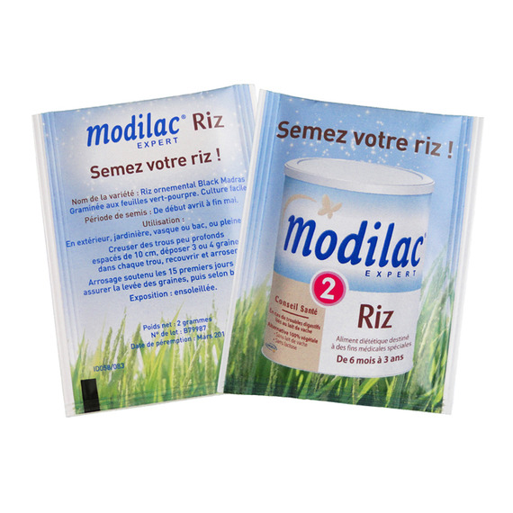 Sachet publicitaire de graines 60x80 mm 1 coul