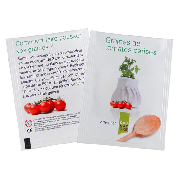 Sachet publicitaire de graines 60x80 mm 1 coul