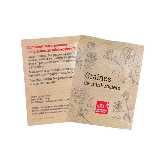 Sachet publicitaire de graines 60x80 mm 1 coul