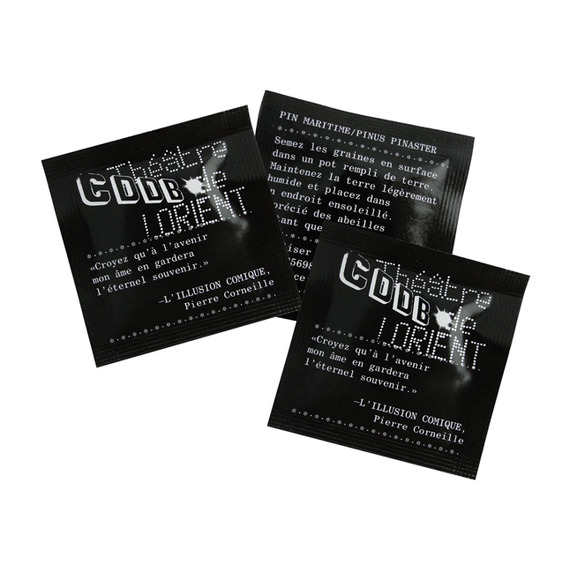 Sachet publicitaire de graines 55x55 mm 1 coul