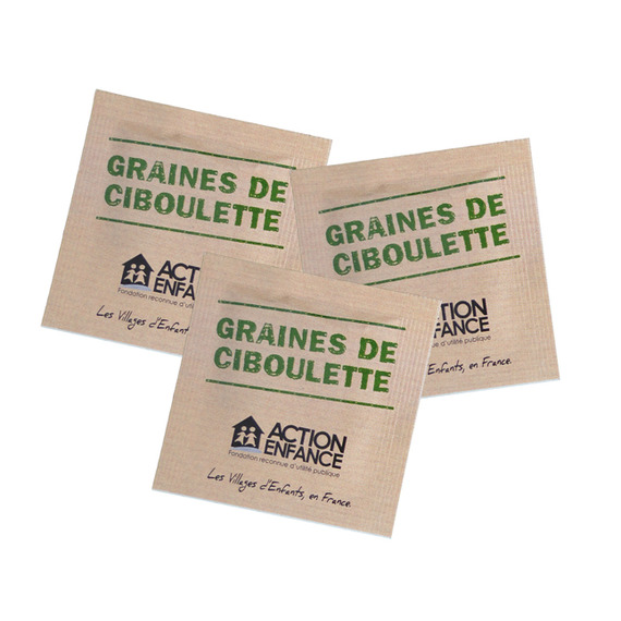 Sachet publicitaire de graines 55x55 mm 1 coul