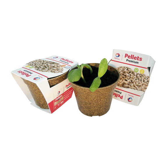 Kit publicitaire Jardin Ecolo - pot biodégradable  paille de riz