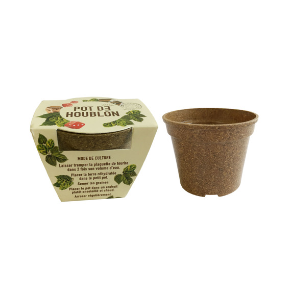 Kit publicitaire Jardin Ecolo - pot biodégradable  paille de riz