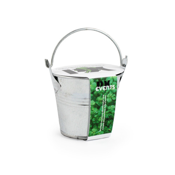 Kit publicitaire de semis - mini pot zinc 6 cm