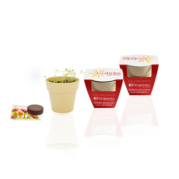 Kit publicitaire de plantation Pot Biodégradable Bambou