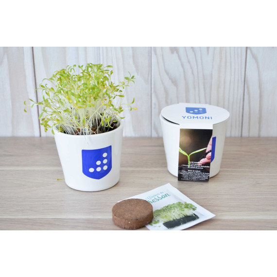 Kit publicitaire de plantation céramique rond 7 cm