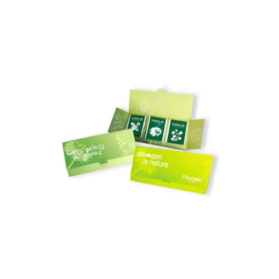 Coffret publicitaire 3 sachets de graines