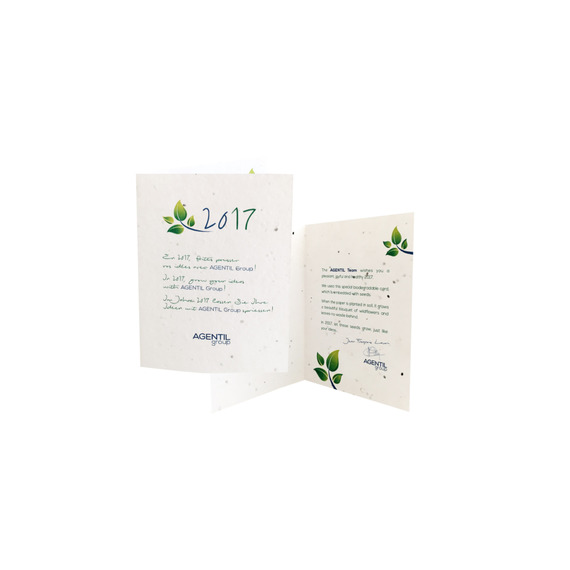 Carte publicitaire à planter  - 4 pages - 200 gram