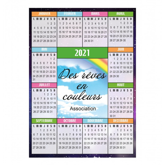 Magnet calendrier personnalisé express