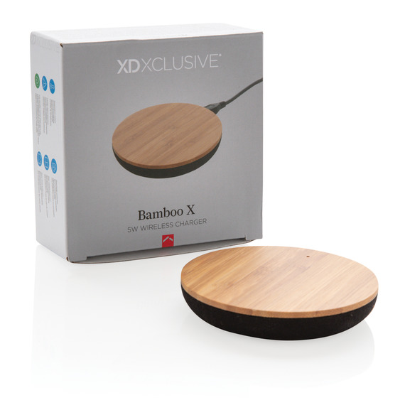 Chargeur à induction 5W Bamboo X publicitaire