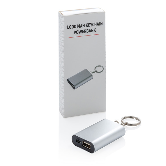 Porte-clés powerbank publicitaire 1000mAh