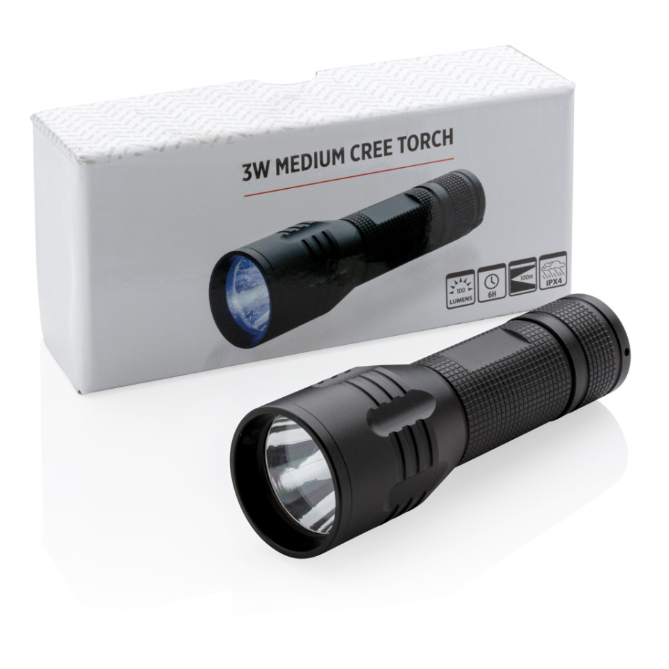 Lampe torche publicitaire CREE 3 W medium