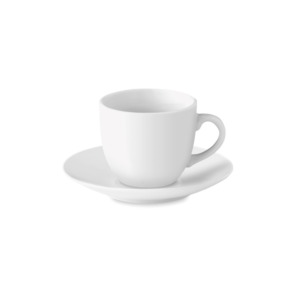 Tasse expresso publicitaire et soucoupe en porcelaine Europe