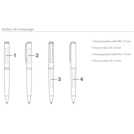 Stylo bille métal Senator® publicitaire Phenix