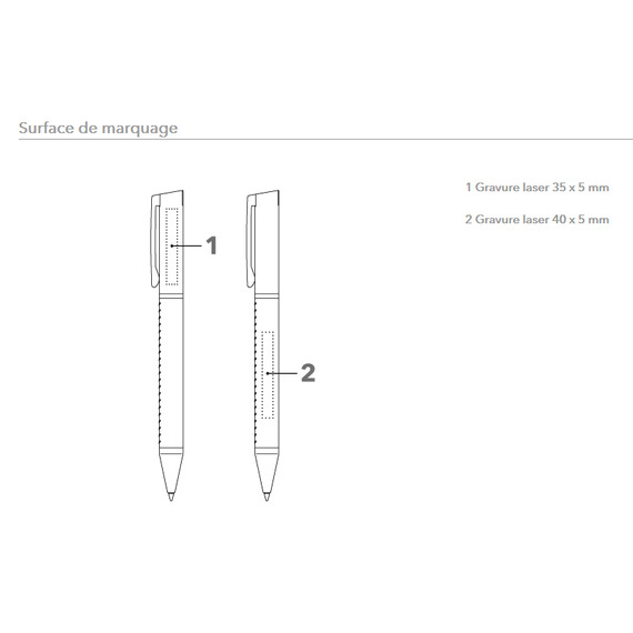 Stylo bille métal Senator® publicitaire Arctic