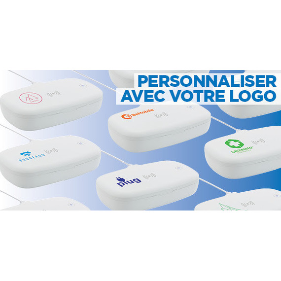 Stérilisateur UV-C multifonctionnel publicitaire avec chargeur sans fil 5W