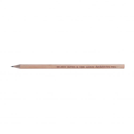 Crayon de papier personnalisable Rond Eco sans vernis 17.6 cm