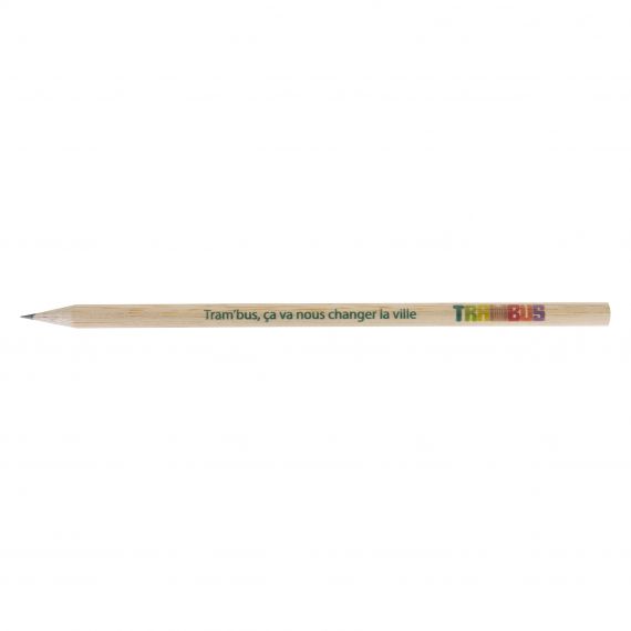 Crayon de papier personnalisable Rond Eco sans vernis 17.6 cm